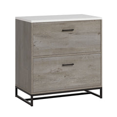 Lateral File with Full-Extension Slides, Brown finish