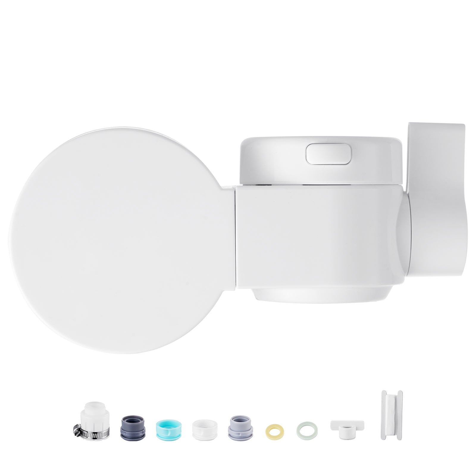 Faucet Mount Water Filter Sink Water Purifier for Kitchen Horizontal White