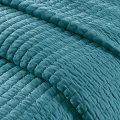 3 Piece Quilt Set Teal King/Cal King
