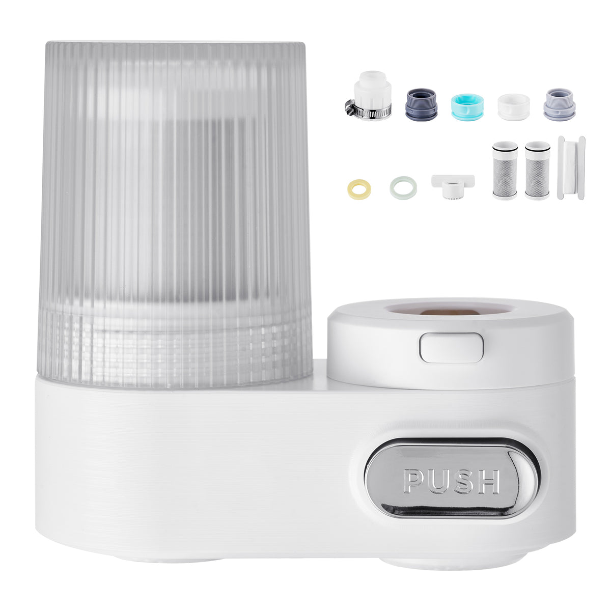 Faucet Mount Water Filters Sink Water Purifier for Kitchen White Vertical