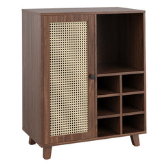 Sideboard Cabinet with Storage, 34 Inch Wine Bar Cabinet with Wine Racks, Buffet Cabinets for Home, Living Room