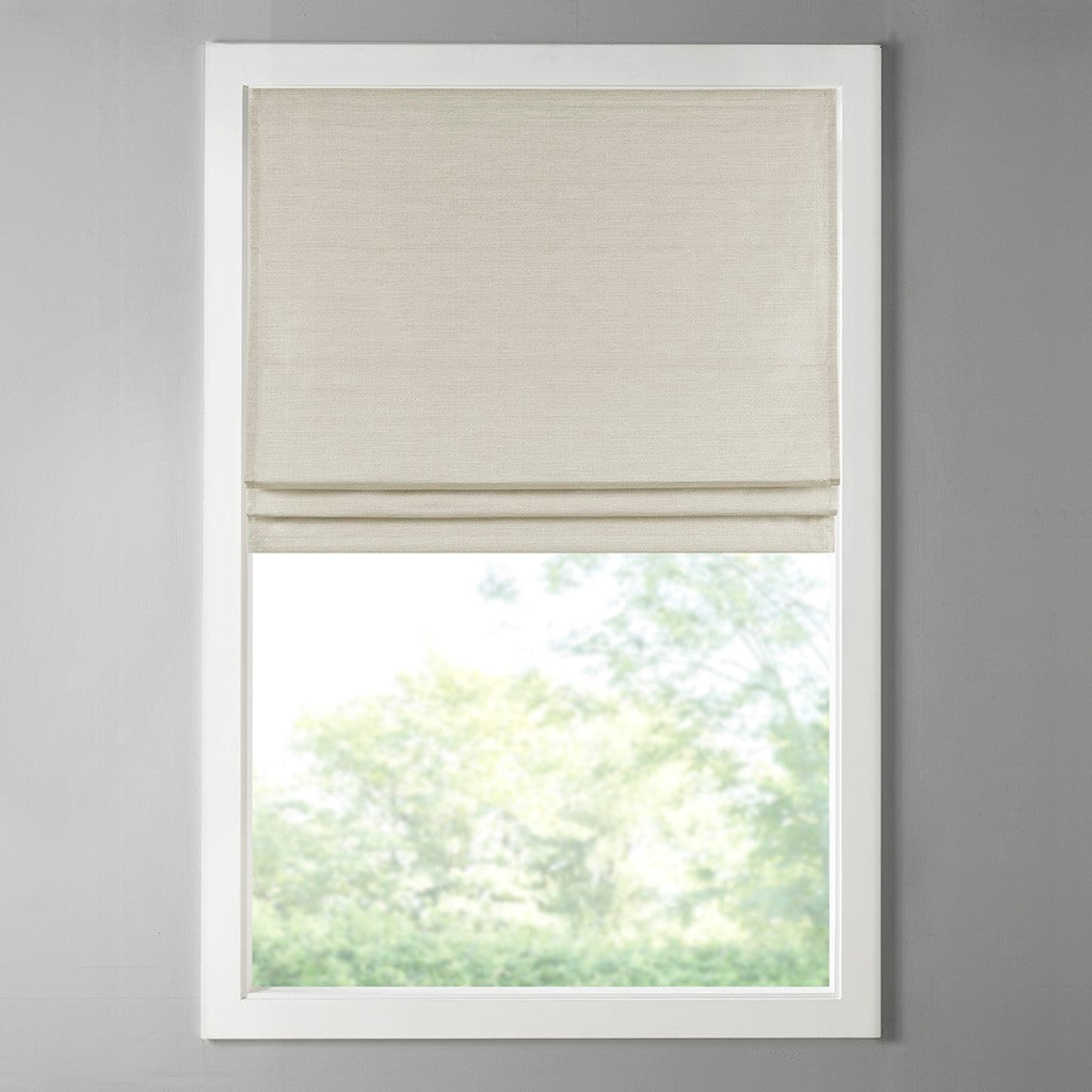 Printed Faux Silk Room Darkening Cordless Roman Shade