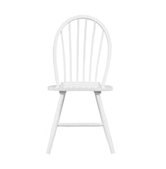 White Finish Side Chairs Set of 2, Farmhouse Style Wooden Furniture Casual Dining Kitchen Traditional Windsor Back Chair