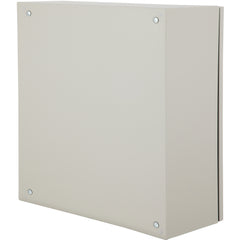 Electrical Enclosure, 24x24x12in, Tested to UL Standards NEMA 4 Outdoor Enclosure, IP65 Waterproof & Dustproof Cold-Rolled Carbon Steel Hinged Junction Box for Outdoor Indoor Use, with Rain Hood