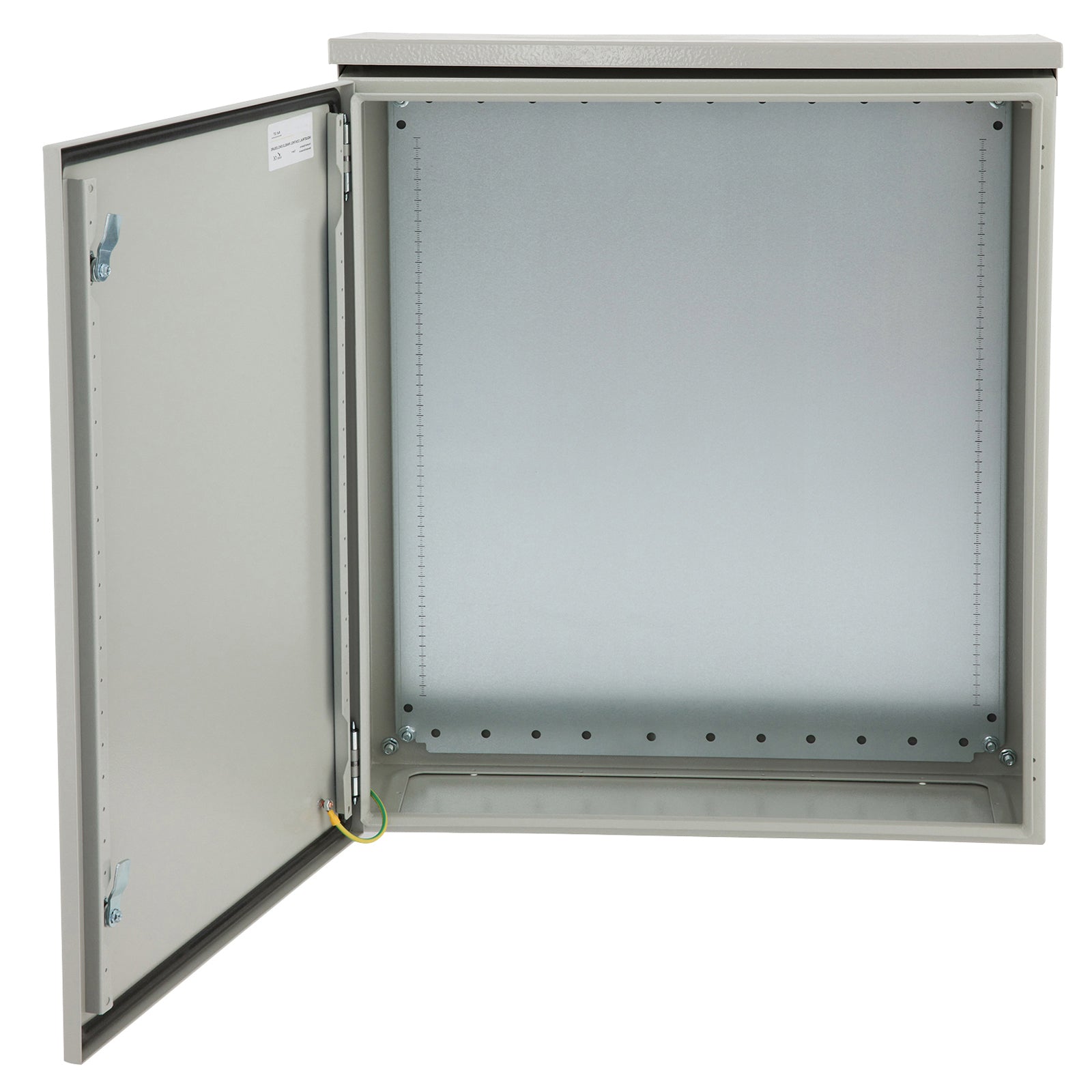 Electrical Enclosure, 24x24x12in, Tested to UL Standards NEMA 4 Outdoor Enclosure, IP65 Waterproof & Dustproof Cold-Rolled Carbon Steel Hinged Junction Box for Outdoor Indoor Use, with Rain Hood