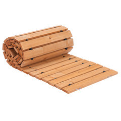 8 ft L x 17 in W Straight Wooden Garden Pathway Roll Out Garden Walkway