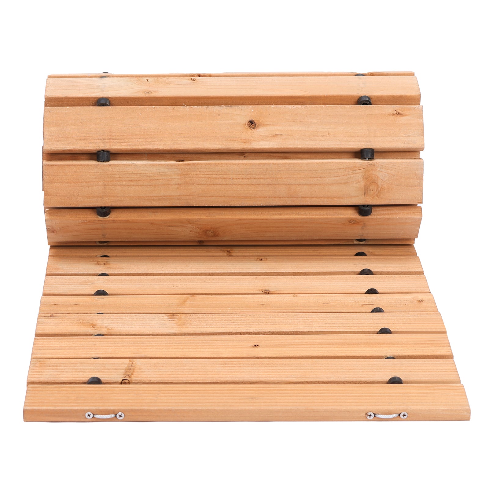8 ft L x 17 in W Straight Wooden Garden Pathway Roll Out Garden Walkway