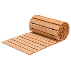 8 ft L x 17 in W Straight Wooden Garden Pathway Roll Out Garden Walkway
