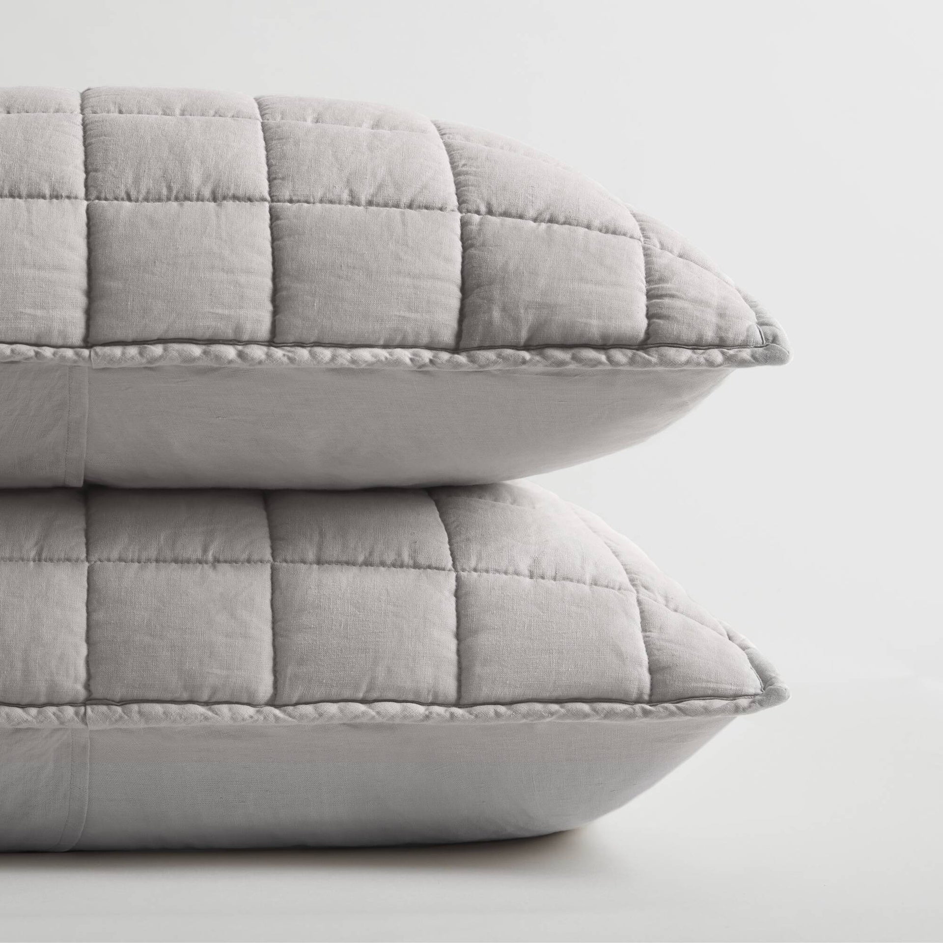 3-Piece King/Cal King Linen Garment Washed Quilt Set,Gray