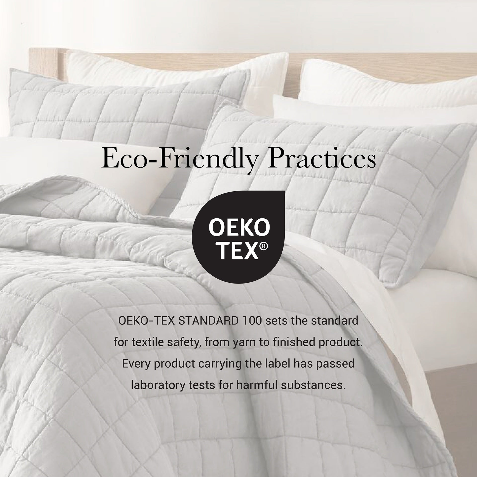 3-Piece King/Cal King Linen Garment Washed Quilt Set,Gray
