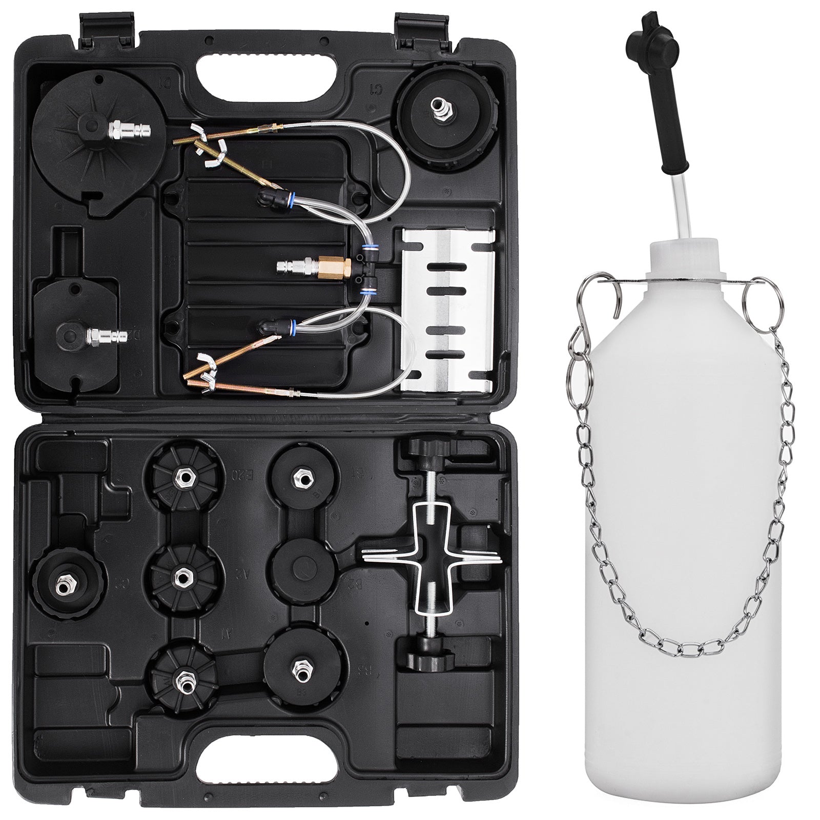 Pneumatic Air Pressure Bleeder Tool Kit Brake Bleeding Garage Workshop Mechanics