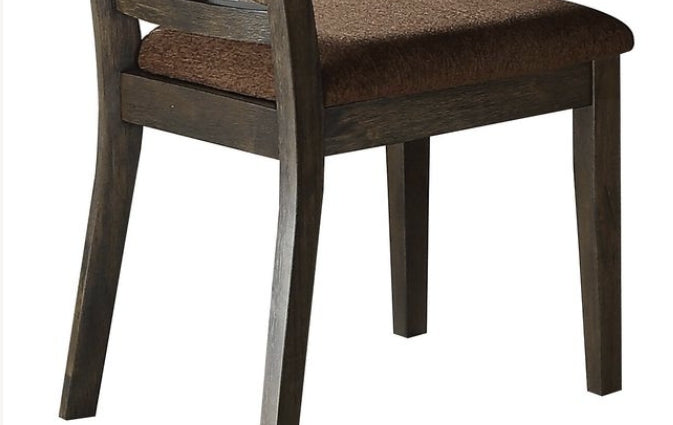 Jameson Brown Fabric & Espresso Finish Side Chair (Set of 2)