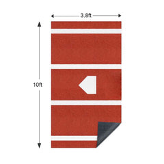 Premium Baseball Batting Mat: 10x3.8 ft Indoor/Outdoor Portable Baseball Softball Hitting Mat, Non-slip Rubber Bottom Batting Cage Mat with Home Plate for Batter, Pitcher and Catcher Training