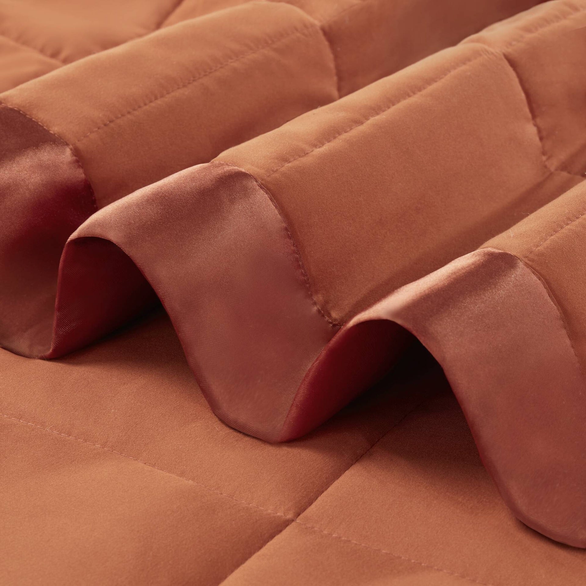 1 PCS Twin Lightweight Down Alternative Blanket with Satin Trim Orange