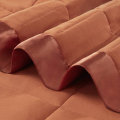 1 PCS Twin Lightweight Down Alternative Blanket with Satin Trim Orange
