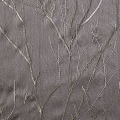 Faux Silk Embroidered Window Valance Grey 50x18"