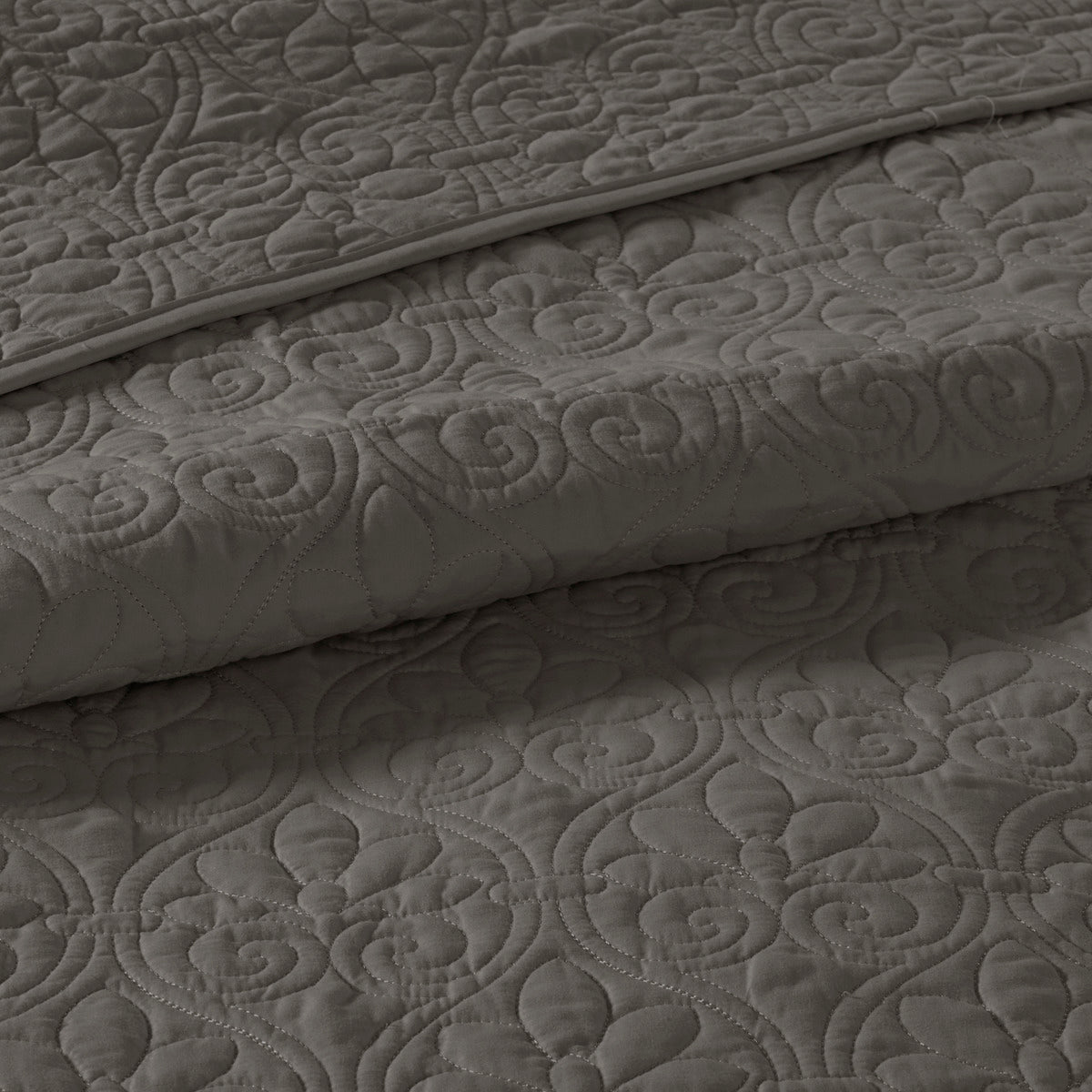 Reversible Bedspread Set Dark Grey King
