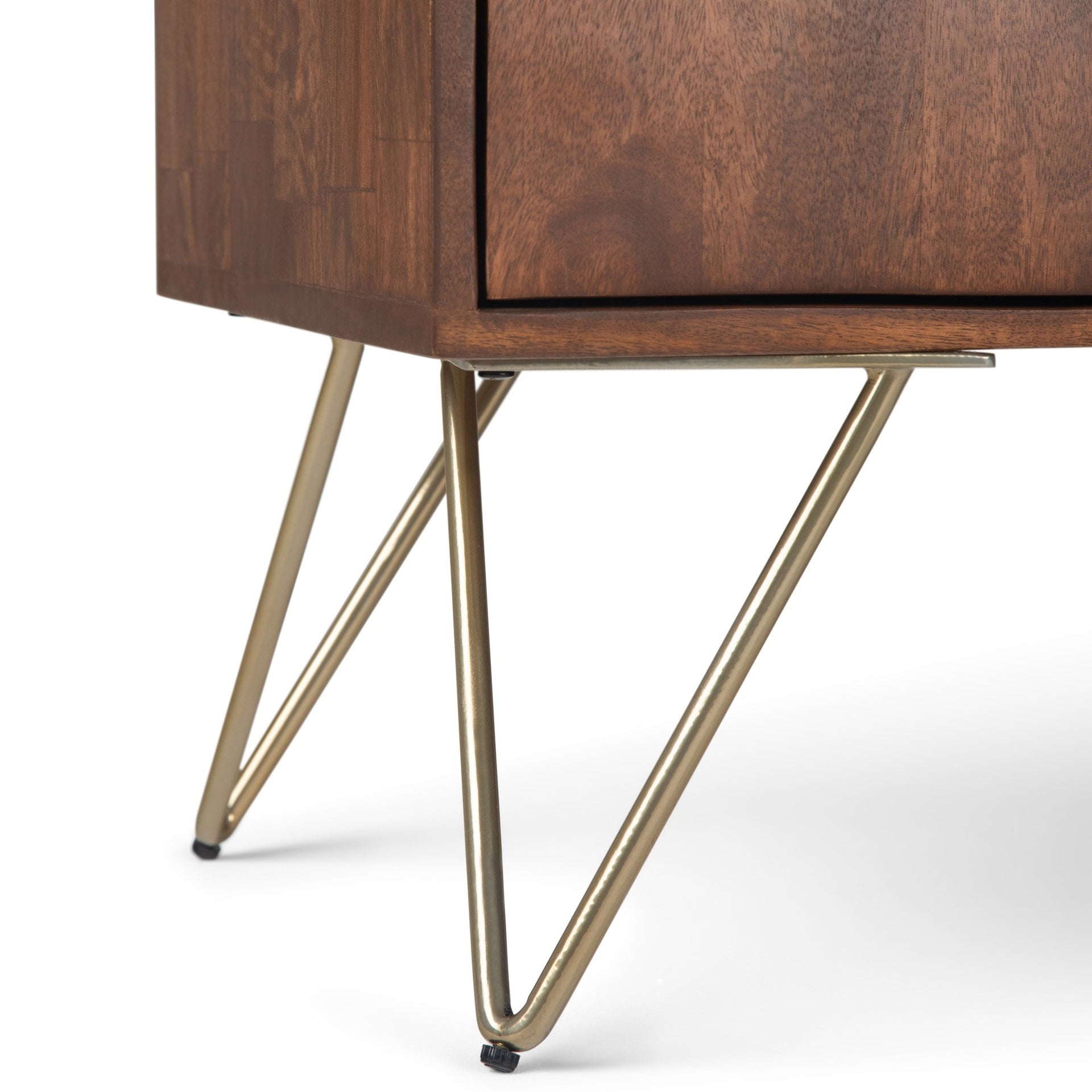 Hunter 60 inch Wide Solid Mango Wood TV Stand in Urban Brown For TVs up to 65 inches