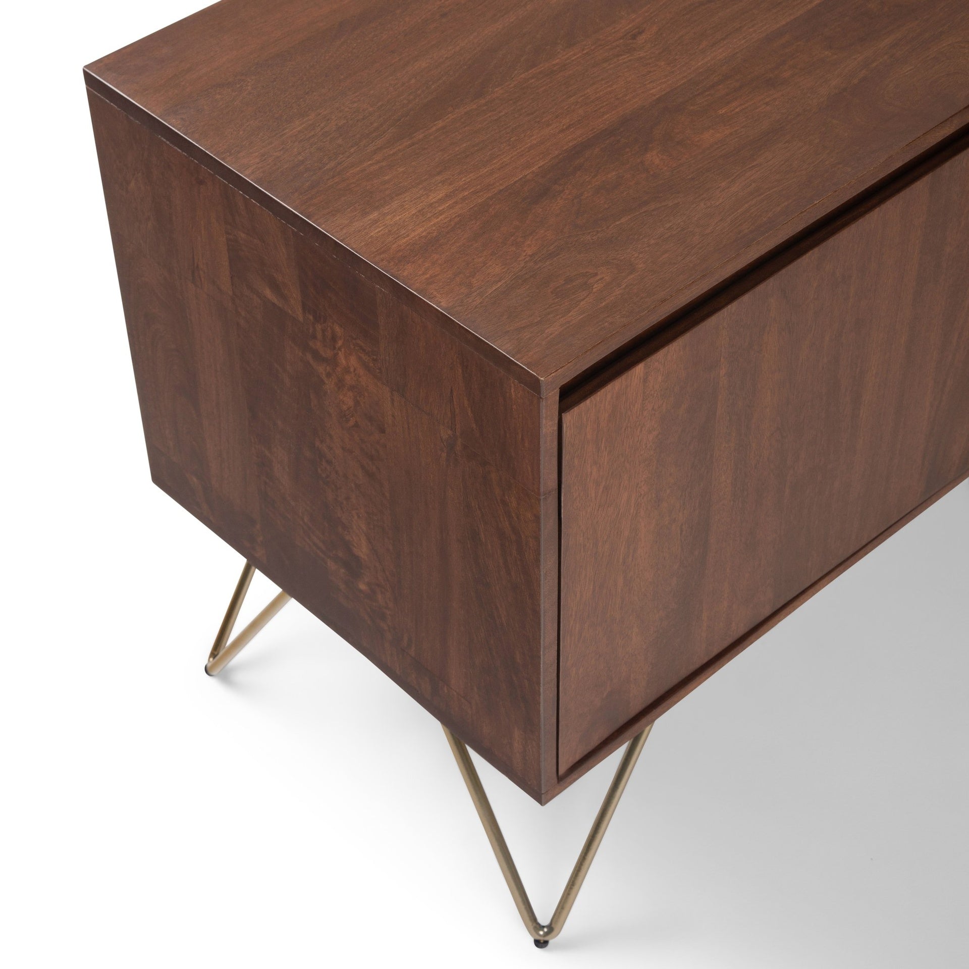 Hunter 60 inch Wide Solid Mango Wood TV Stand in Urban Brown For TVs up to 65 inches