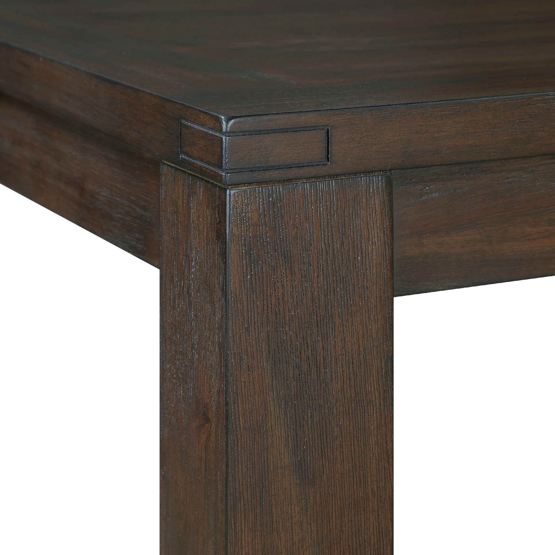 Harry Dining Table, Straight Legs, Rectangular Brown Acacia 79 Inch