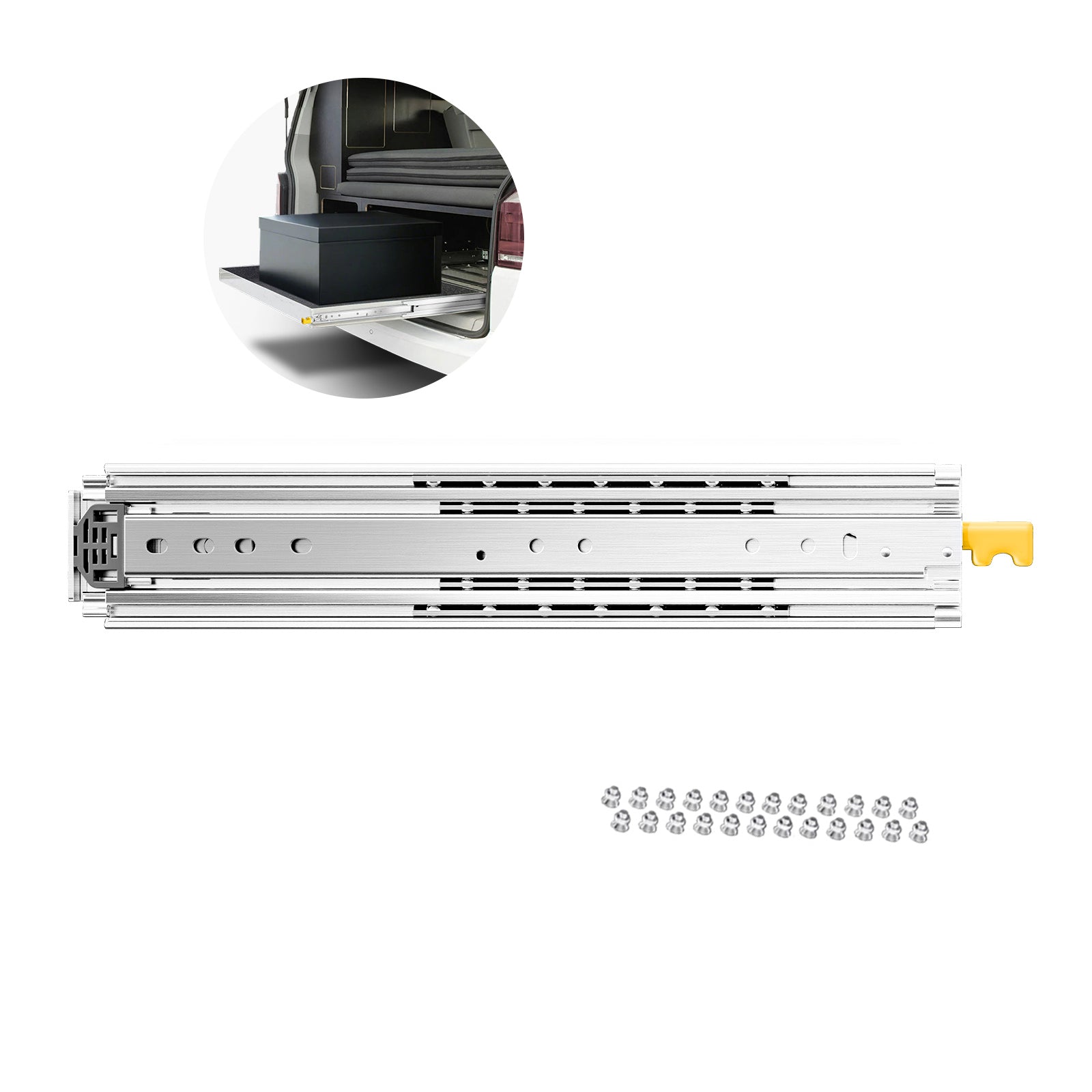 1 Pair 18-60 in Drawer Slides Ball Bearing Full Extension