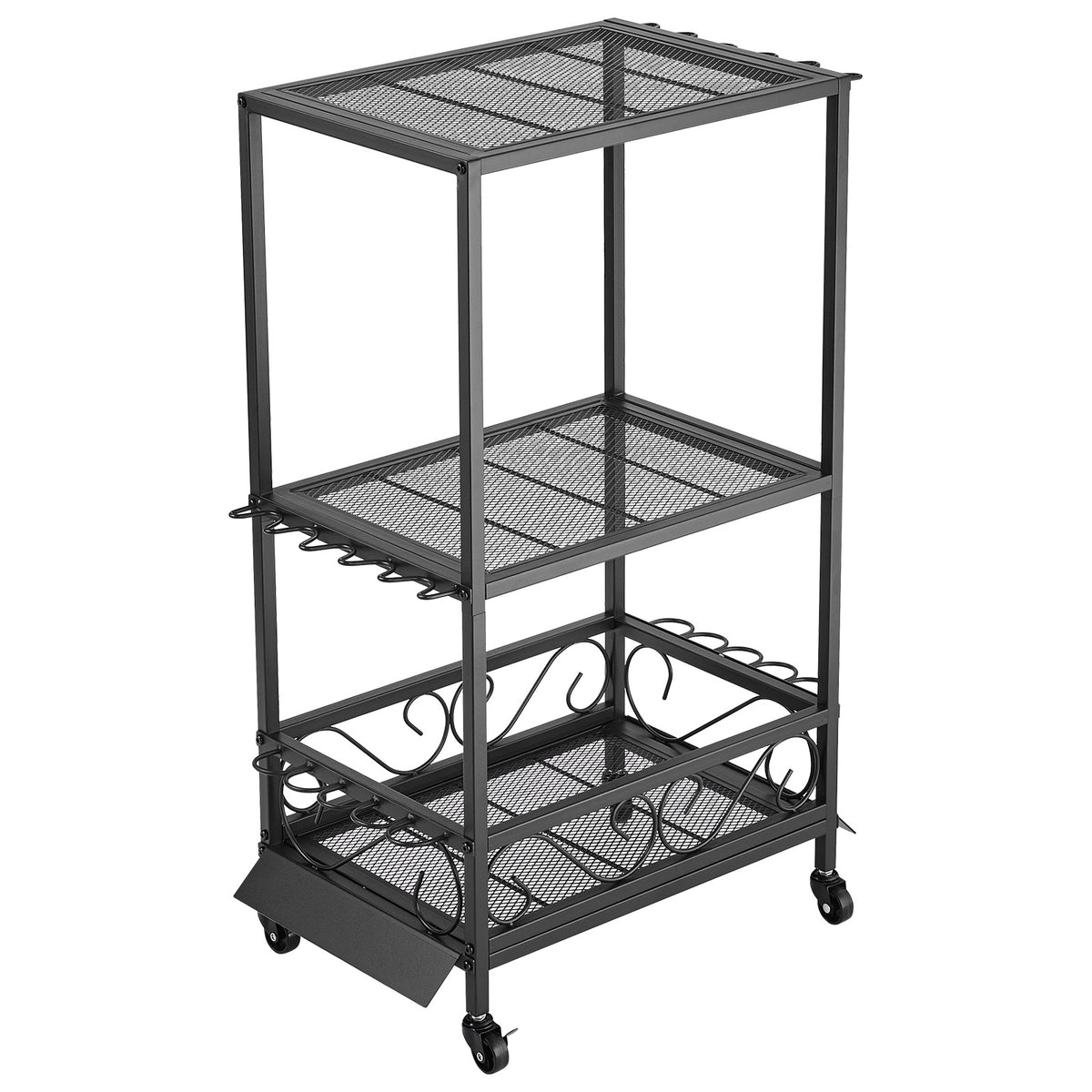 10 Pole Fishing Rod Holder Fishing Rack Cart Organizer with Wheels for Garage