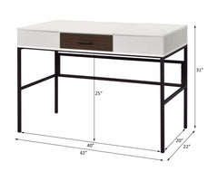 Verster Natural & Black Finish Writing Desk W/USB