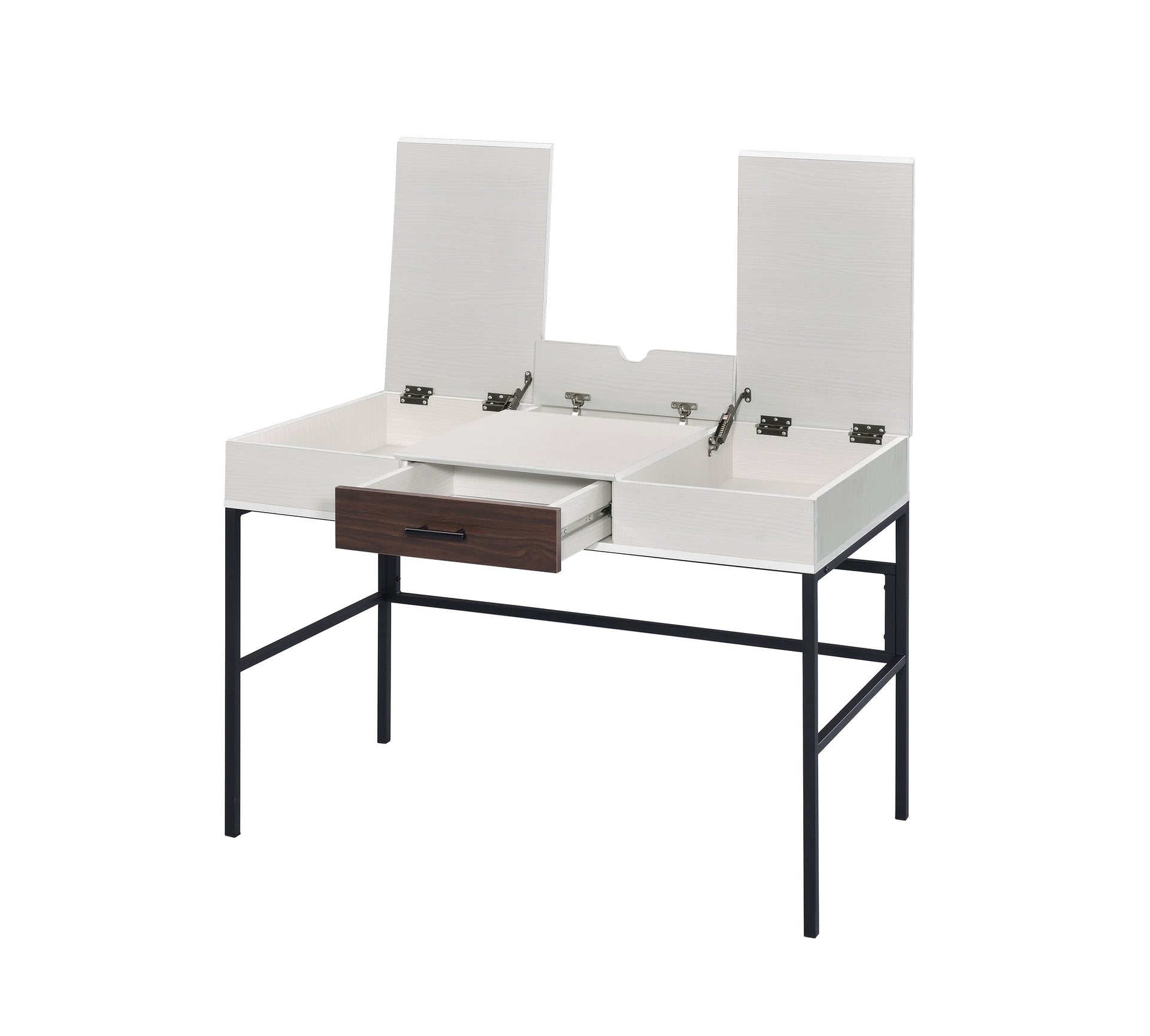 Verster Natural & Black Finish Writing Desk W/USB