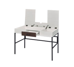 Verster Natural & Black Finish Writing Desk W/USB