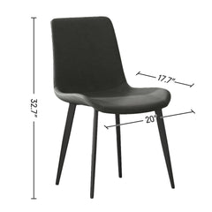 Dining Chairs 4PCS, Modern Kitchen & Dining Room Chairs, Upholstered Faux Leather Cushion Seat and Sturdy Metal Legs