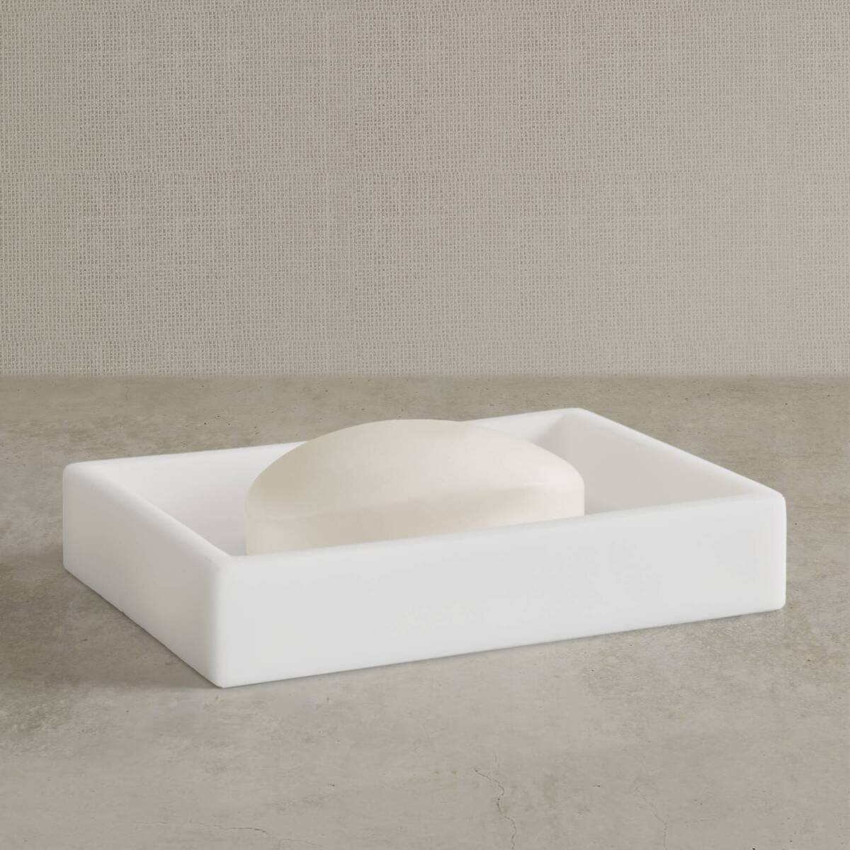 One Size Bath Accessories set, Frosted White