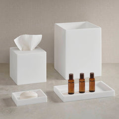 One Size Bath Accessories set, Frosted White