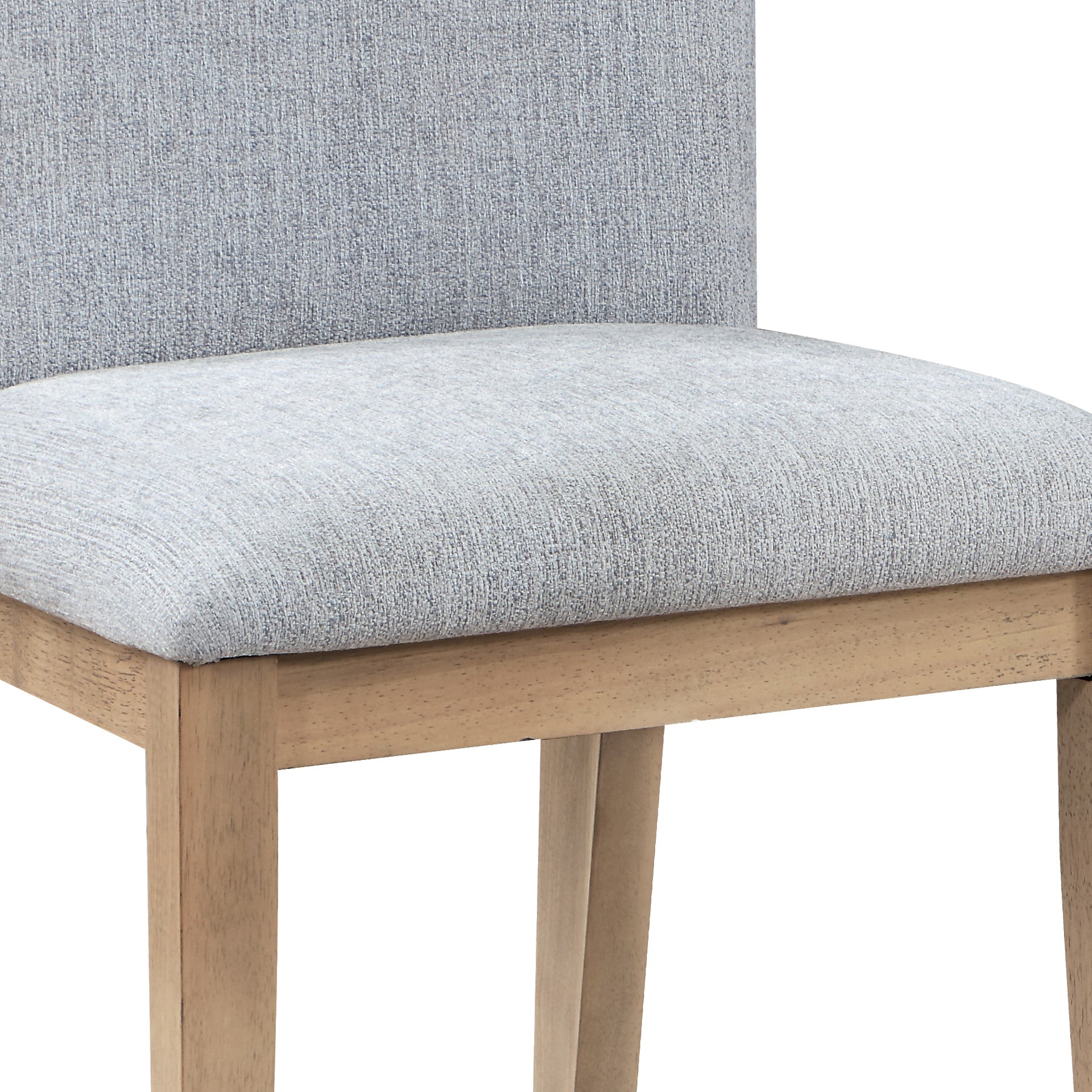 Caspian Set of 2 Gray Linen and Oak Finish 19" Dining Chair