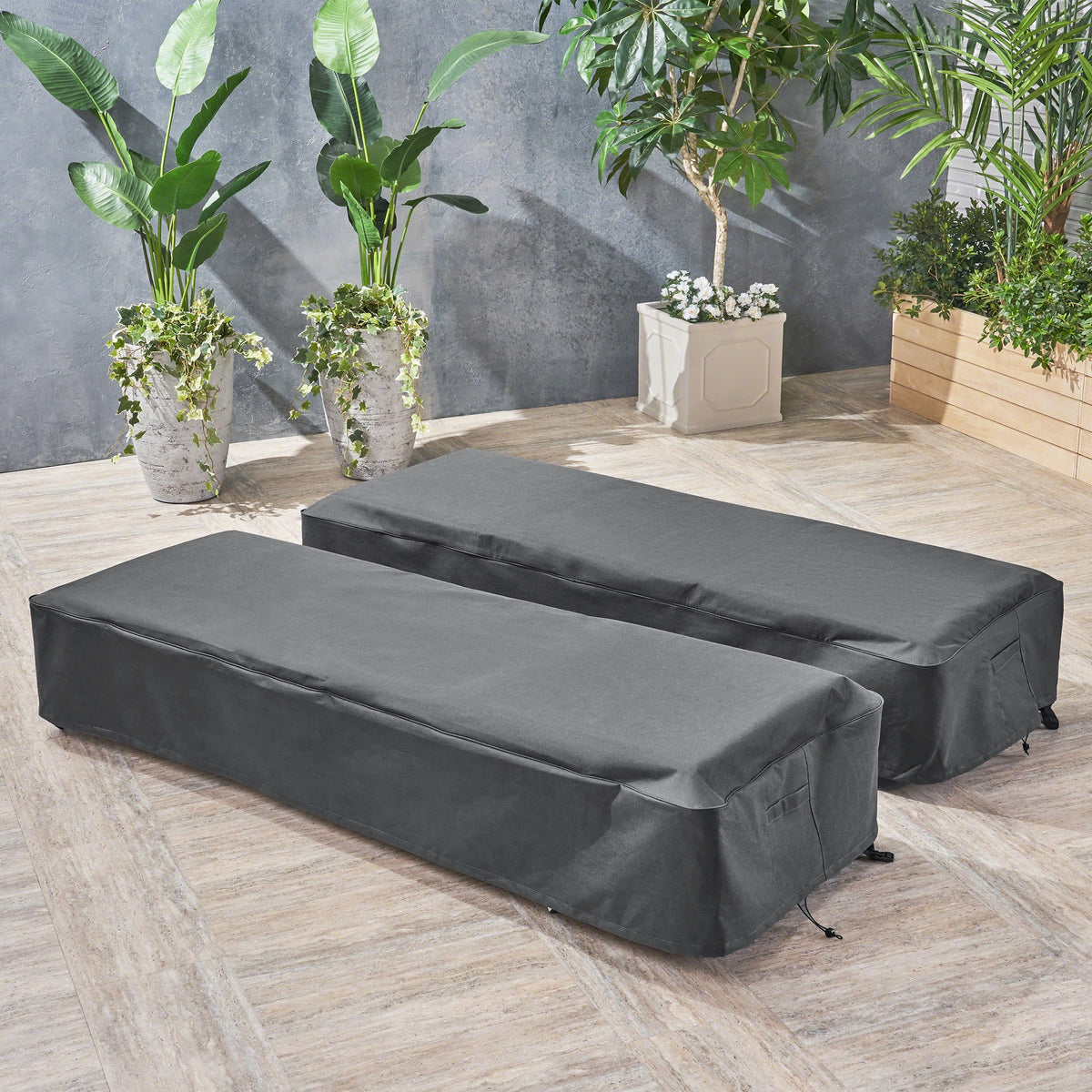 SHIELD CHAISE LOUNGE SET COVER - GREY (60005.00GRYMP2)