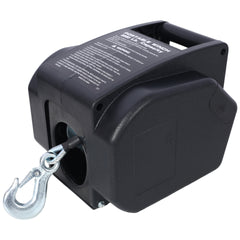 12v 2000lbs Trailer Winch,Electric Winch, for Boats up to 5000 lbs, Galvanized Wire Rope, Rapid Mount, Handheld Remote,power in and manual out.black plastic casing