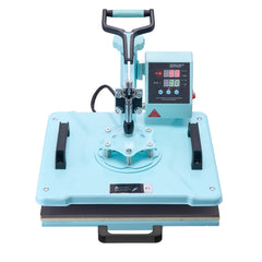 Heat Press Machine 12x15 in 5 in 1 with 30oz Tumbler Press T-Shirts Mint Green
