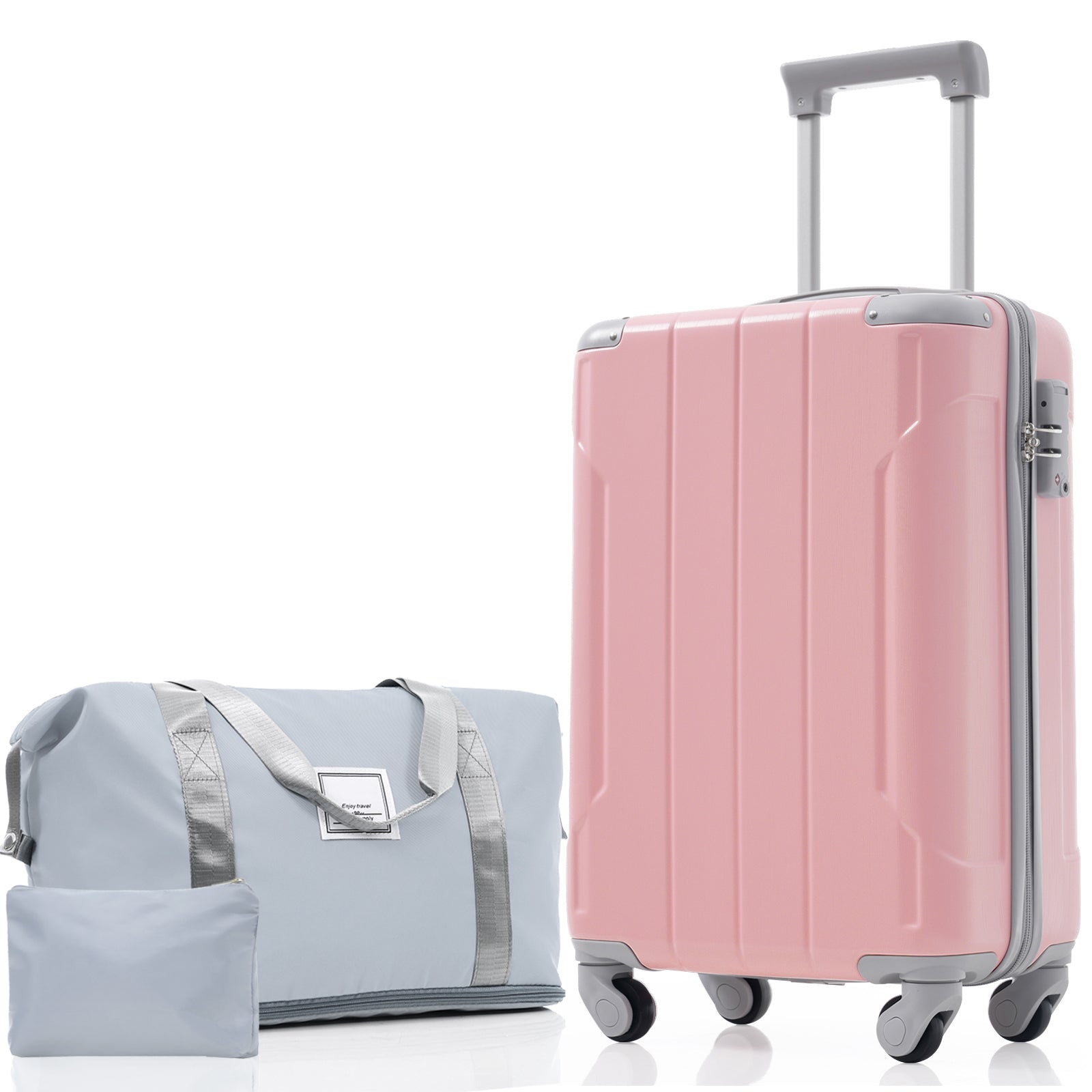 20 Inch Carry On Luggage Set 3 Piece with Spinner Wheels, Lightweight Hardshell ABS Suitcase for Weedend Getaways, Business Travel