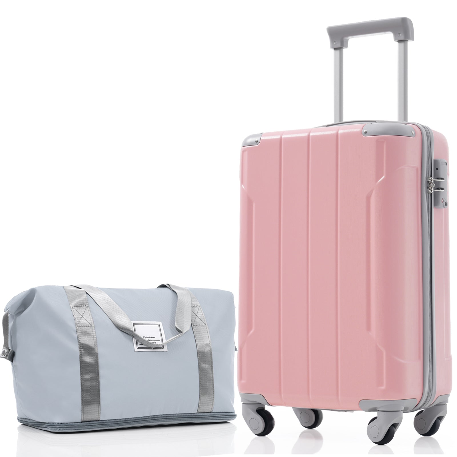 20 Inch Carry On Luggage Set 3 Piece with Spinner Wheels, Lightweight Hardshell ABS Suitcase for Weedend Getaways, Business Travel