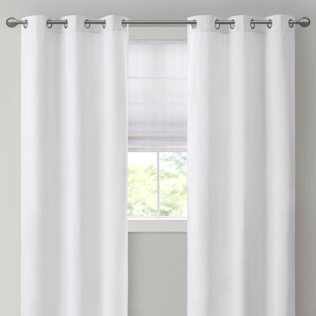 Basketweave Room Darkening Curtain Panel Pair(2 Pcs Window Panels)