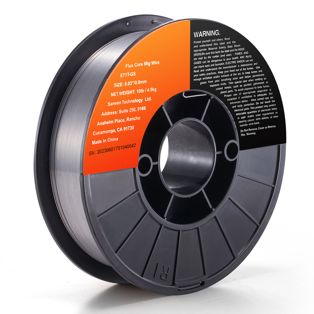 Flux Core MIG Welding Wire E71T-GS 0.03" 10LBS Gasless Mild Steel MIG Wire