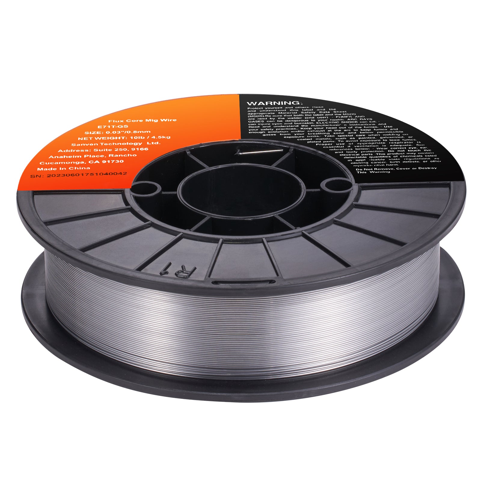 Flux Core MIG Welding Wire E71T-GS 0.03" 10LBS Gasless Mild Steel MIG Wire