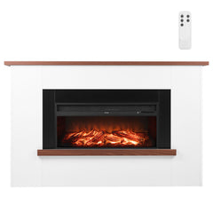 65.5 inch Freestanding Fireplaces, 1500W 5120BTU Fake Electric Fireplace Stove Heater with Mantel, Overheating Protection, Adjustable Flames,Timer, Remote, for Living Room,Bedroom