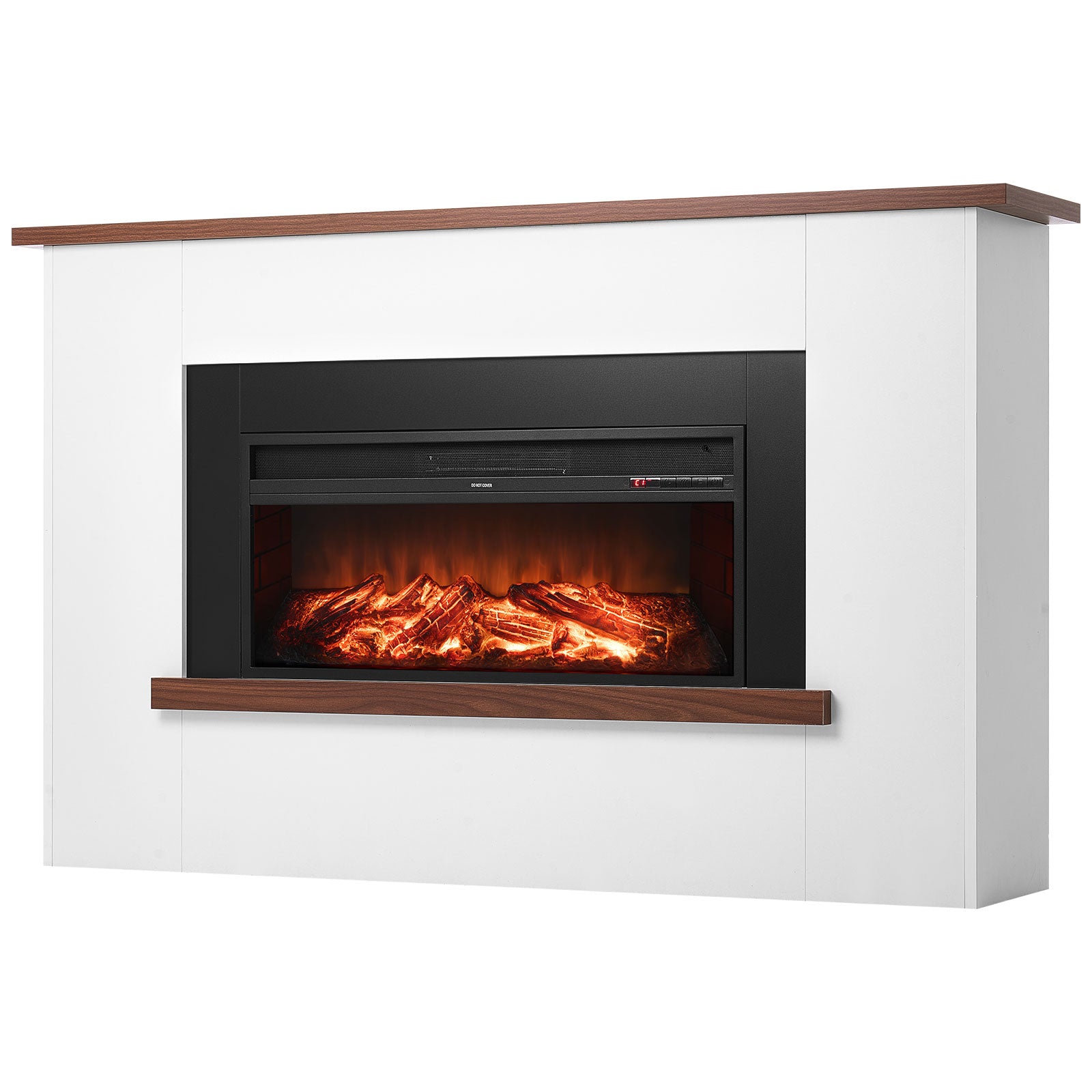 65.5 inch Freestanding Fireplaces, 1500W 5120BTU Fake Electric Fireplace Stove Heater with Mantel, Overheating Protection, Adjustable Flames,Timer, Remote, for Living Room,Bedroom