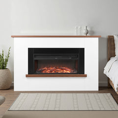65.5 inch Freestanding Fireplaces, 1500W 5120BTU Fake Electric Fireplace Stove Heater with Mantel, Overheating Protection, Adjustable Flames,Timer, Remote, for Living Room,Bedroom