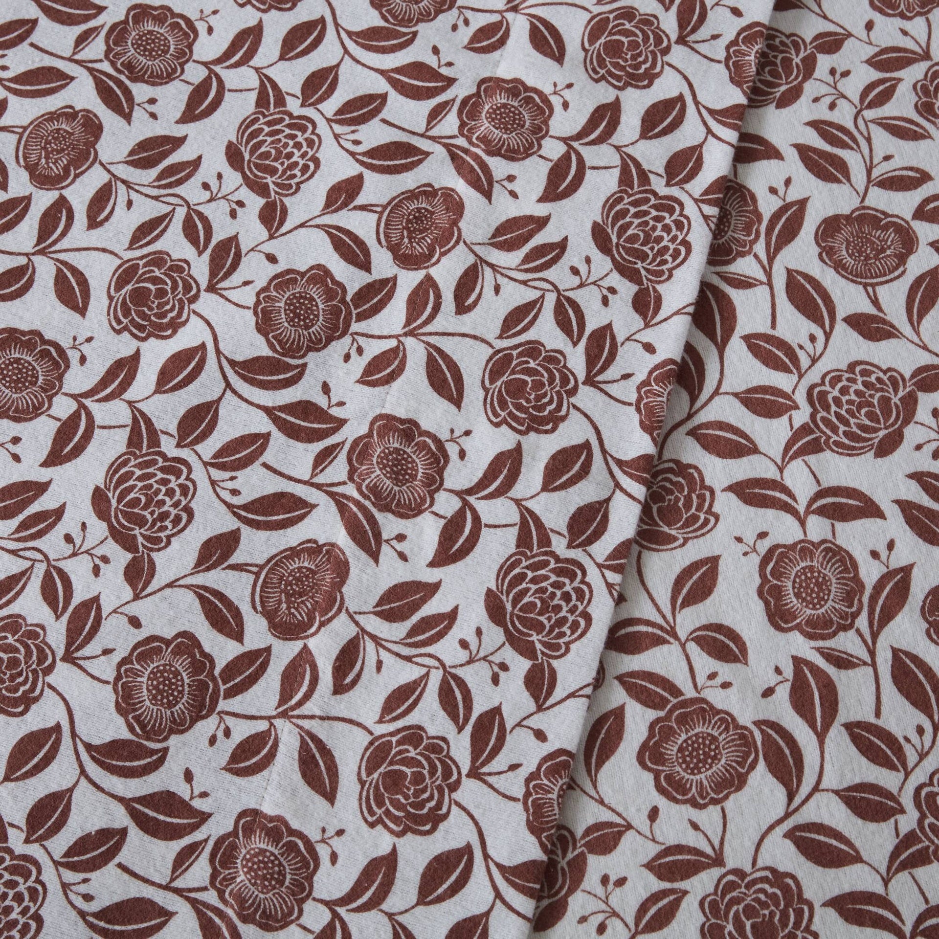 4 PCS Full Sheet Set Rust Floral