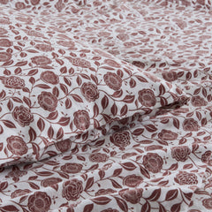 4 PCS Full Sheet Set Rust Floral
