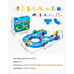 Water Table for Toddlers Kids Activity Play Waterway for 3+ Years Boy Girl