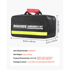32 Pcs Car Emergency Kit with Medical Emergency First Aid Kit for Vehicles