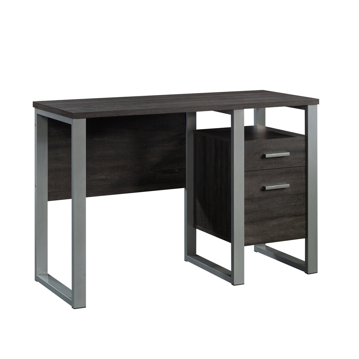 Desk with Drawer and Productivity Design, Dark Brown finish