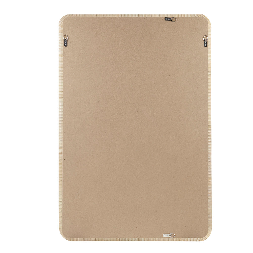 Natural Rattan Rectangle Wall Mirror Natural See below